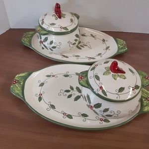 Temptations Sandwich Plate & Bowl with Lid